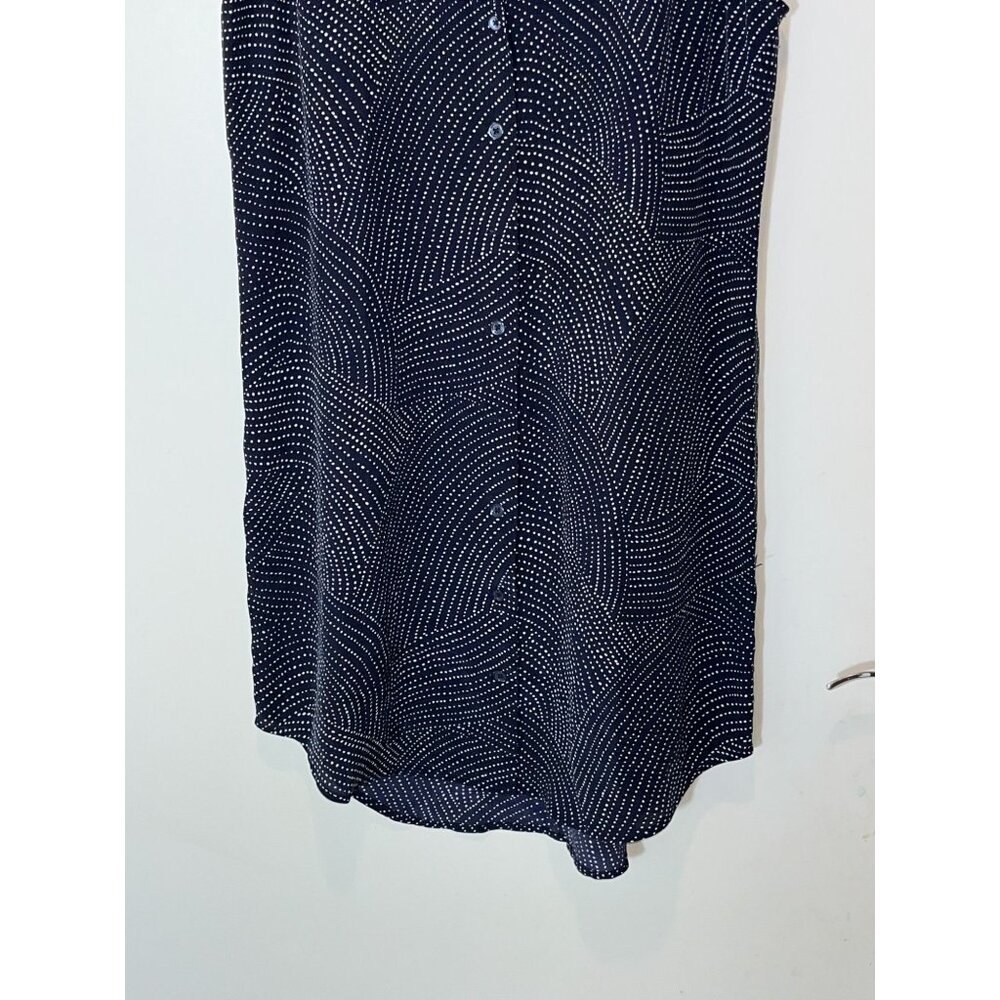 Equipment Sleeveless Adalyn Silk Dress, Peacoat (Navy Blue) Size M Medium $268 - Picture 7 of 11